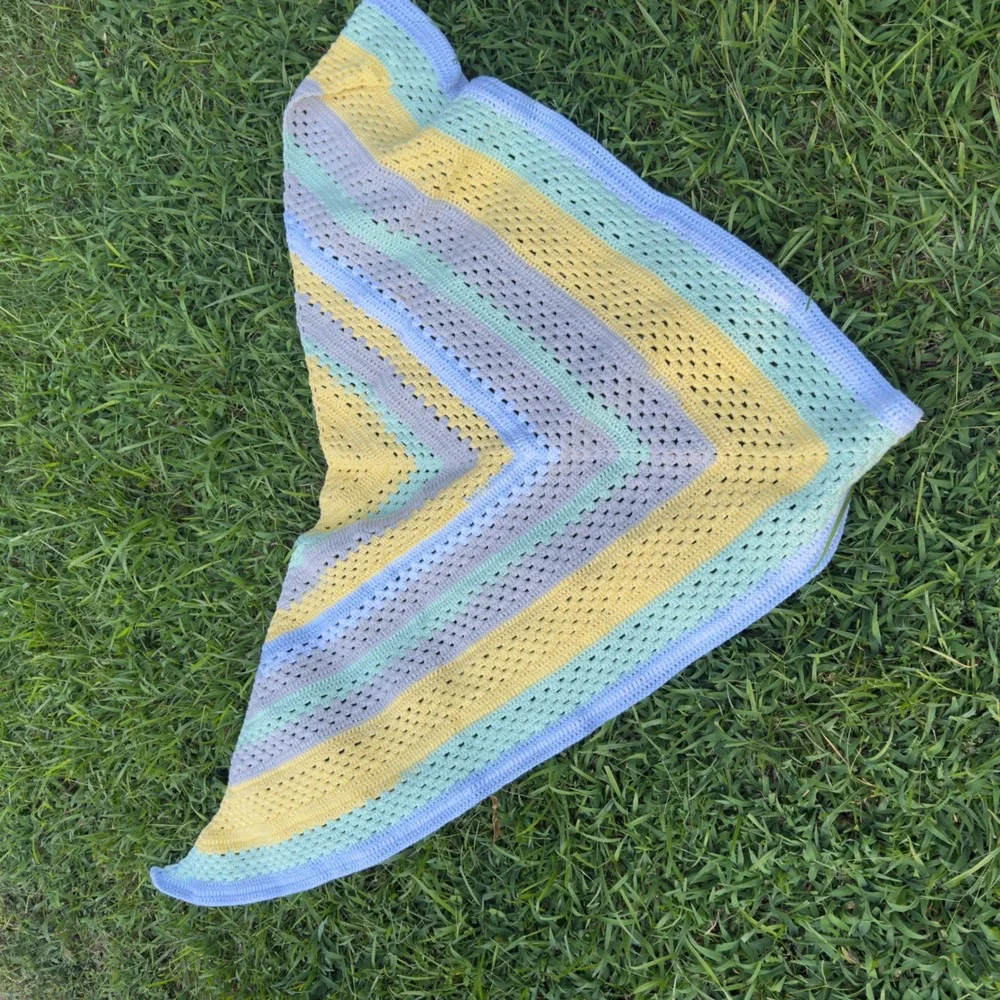 Handmade crochet triangle